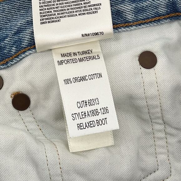 AGOLDE Relaxed Bootcut Mid Rise Jeans Curio Wash Women’s Size 26 Raw Hem - Picture 5 of 6